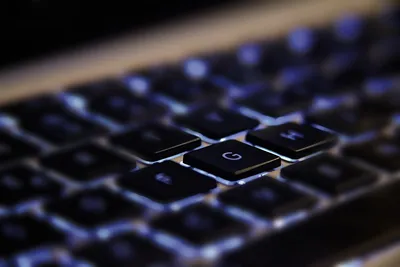 Solar-powered wireless keyboard paired with a Mac