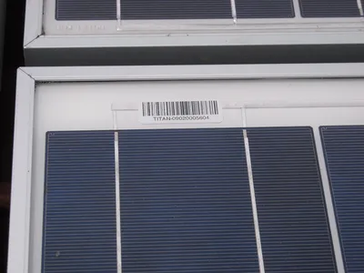 Solar panels mounted on the roof of an RV