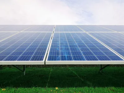 Clean solar panels angled for maximum sun exposure