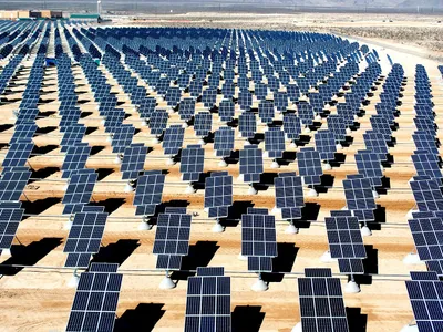 Graph showing solar energy economic growth trends