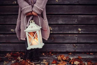 Solar Hanging Lanterns glowing in an outdoor setting