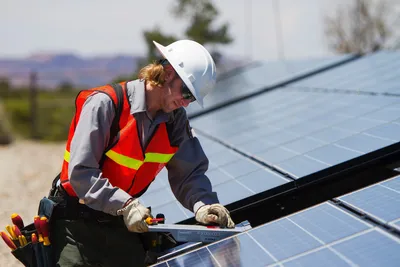 Solar panels generating power during peak sunlight hours