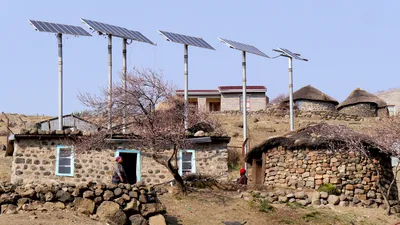 Futuristic city powered by solar energy